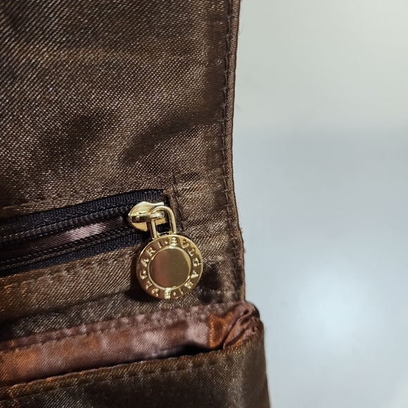 Bulgary Brown Satin Satchel Cosmetic Bag - Picture 9 of 12